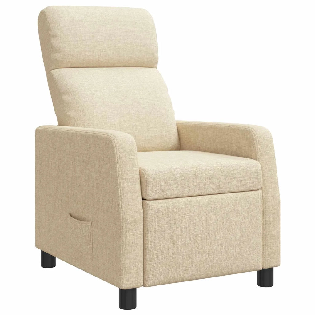 Poltrona reclinabile Crema Tessuto 42035084