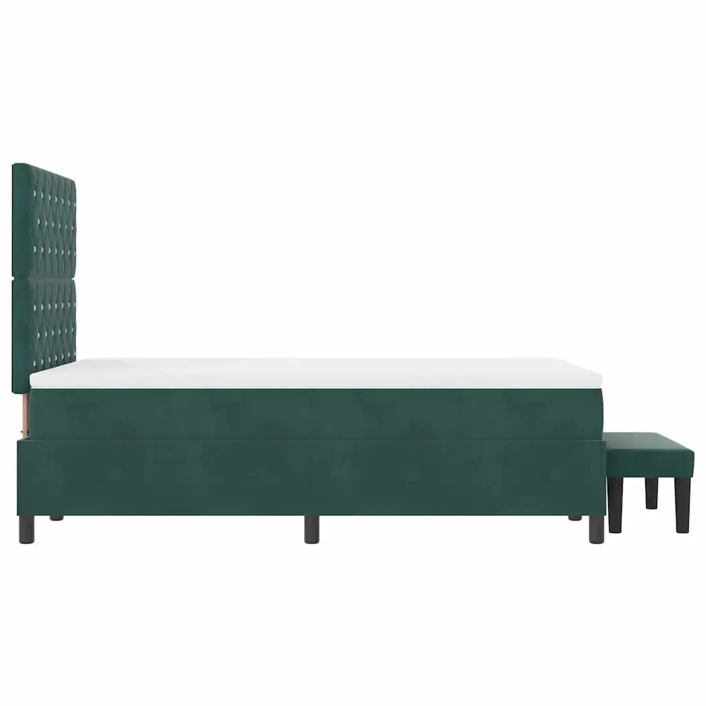 Letto a molle con testiera Verde scuro 190 x 120 cm Velluto 3344435