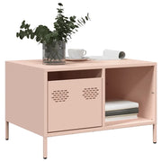 Tavolino-Tavolino da soggiorno-Tavolo Rosa 68,5x50x43,5 cm in Acciaio Laminato a Freddo