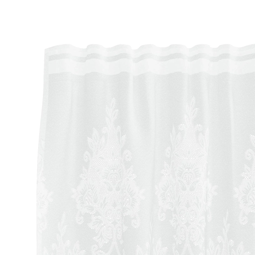 Tenda in Pizzo con tende Bianco 245 x 1200 cm Poliestere 4107861