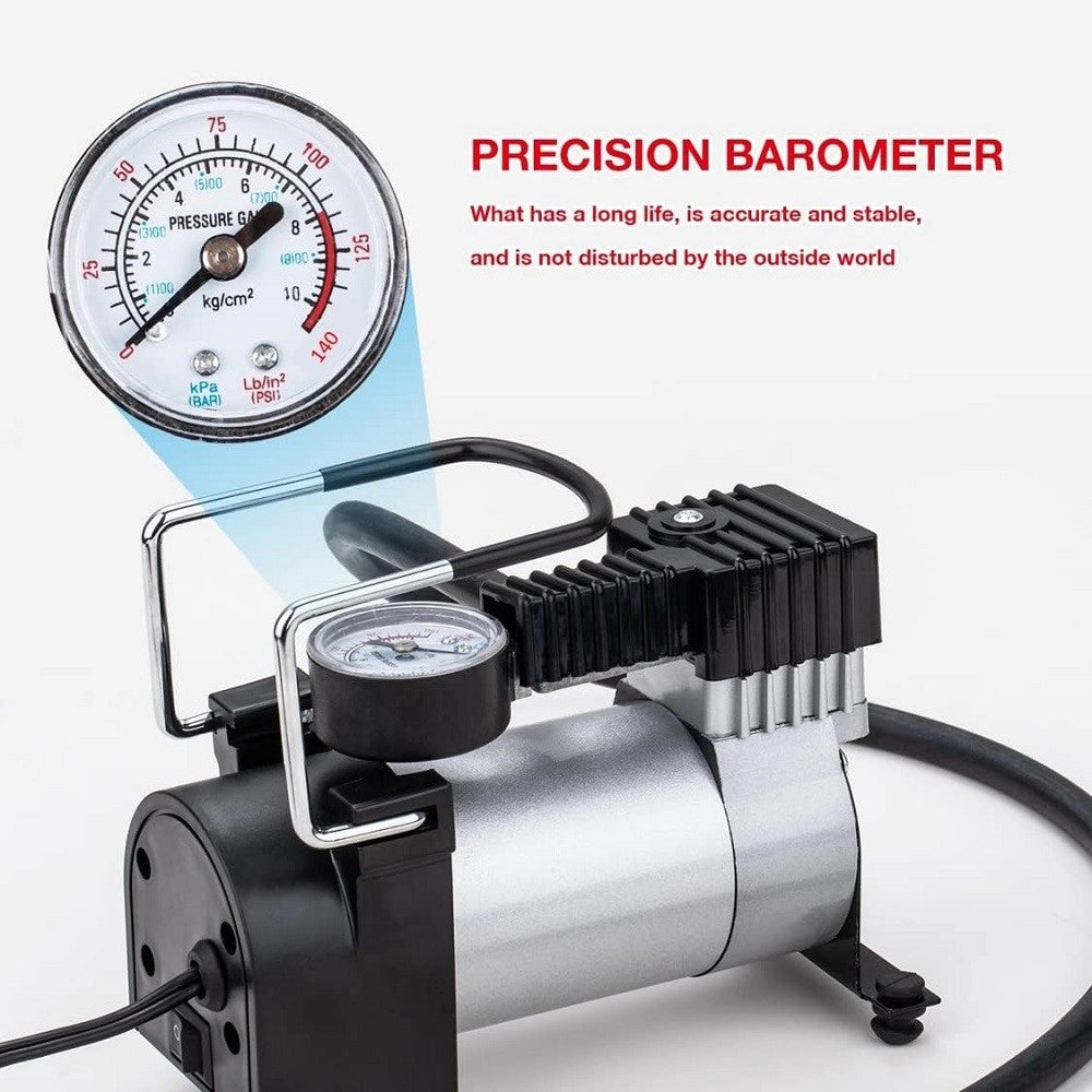 Trade Shop - Compressore Portatile Pompa 12v Dc 14 A 150 Psi Per Pneumatici Auto Furgoni 4x4 -