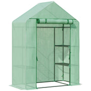 Serra da Giardino ¨C Xylo ¨C 141x72x191 cm Verde con 4 Ripiani Acciaio PE 140g/m2