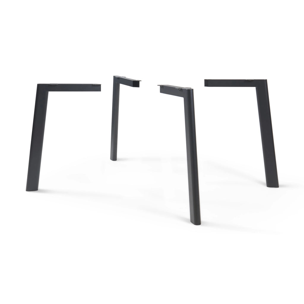 Set di 4 Gambe Hostang per Tavoli Scrivanie 'Fai da te' in Acciaio (LuxLaxA) 50 x 8 x 71 cm - Nero [en.casa]