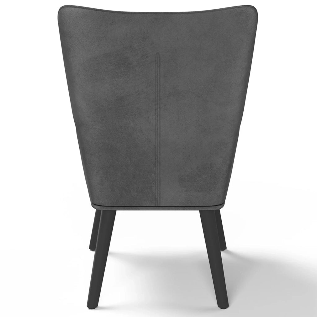 IDMarket - Poltrona scandinava in velluto grigio ANIA
