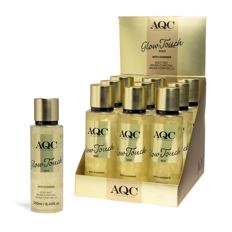AQC Spray corpo profumato con brillantini dorati 250 ml