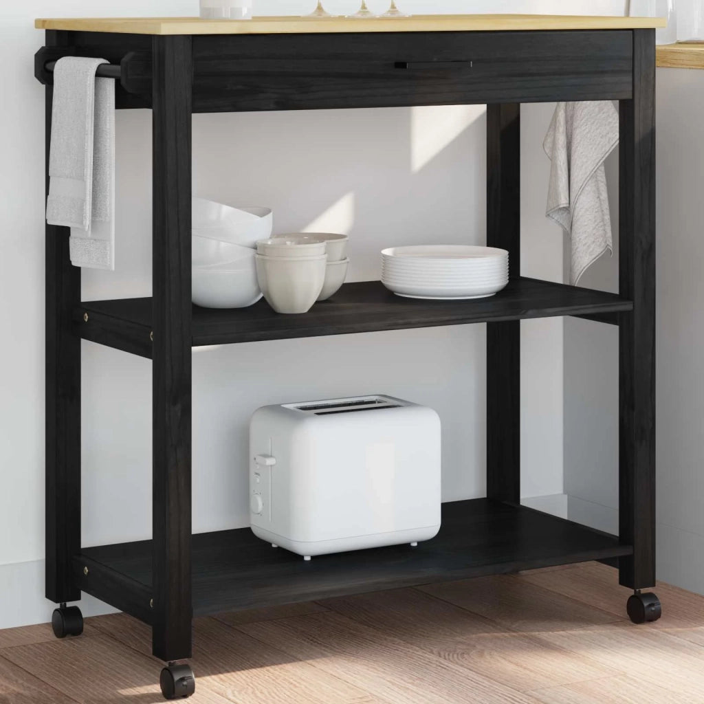Carrello da Cucina MONZA Nero 84 x 40 x 88,5 cm