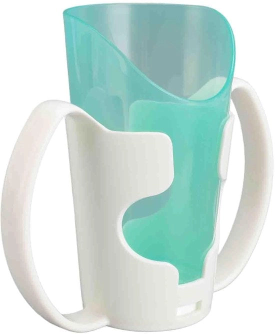 Bicchiere di cura - Aspetto trasparente - Sostegno per disabili - Bicchiere per bevande liquide - Bicchiere per anziani - Bordo liscio