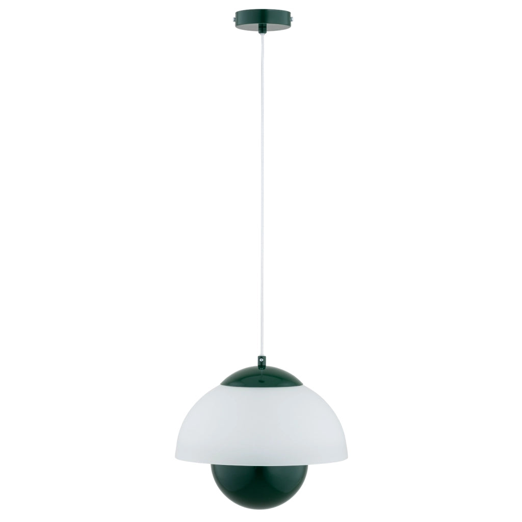 Lampada a sospensione minimal verde/bianca E27 15W Setna