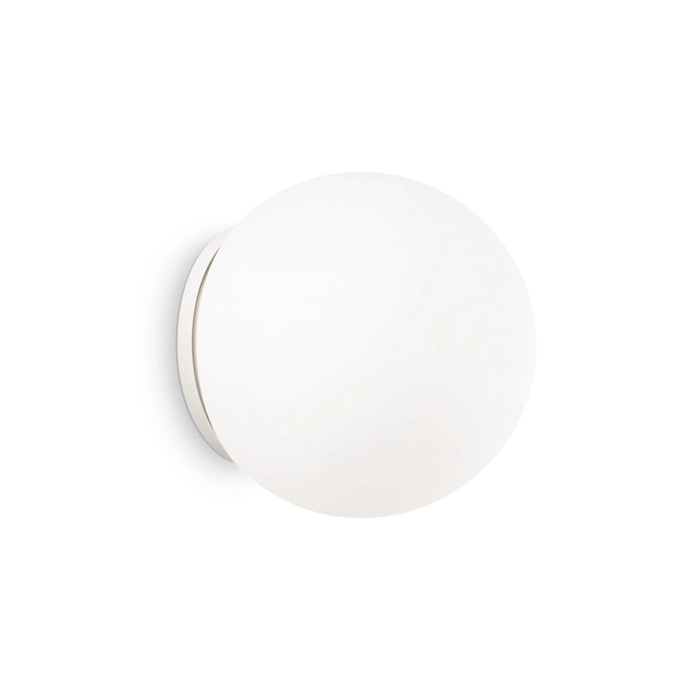 Applique Moderna Mapa Vetro Bianco 1 Luce E27 D30Cm