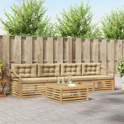 Set di divani da esterno con cuscino 5 pcs Bianco e Beige 3390023