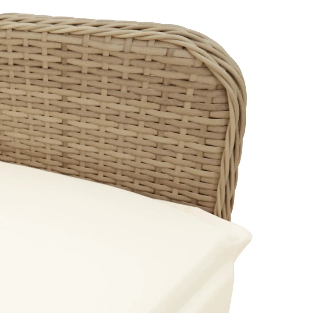 Set Bistrò da Giardino 5 pz con Cuscini in Polyrattan Marrone 3277210