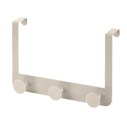 Gancio bagno triplo in acciaio e plastica beige tondo Fiore