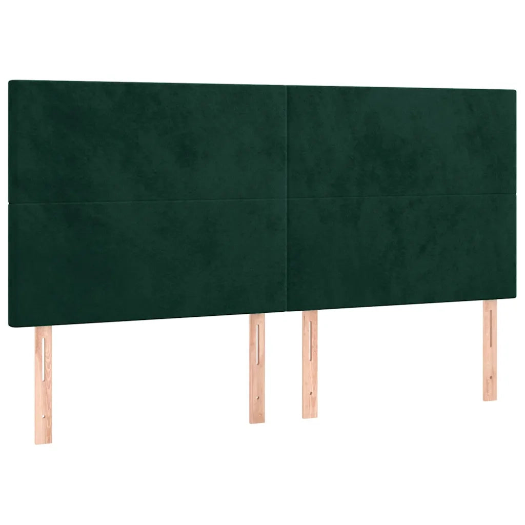 Testiera | Testata Verde Scuro 180x5x118/128 cm Velluto