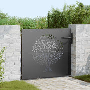 Cancello da giardino con blocco Nero 85 x 100 cm 42015859