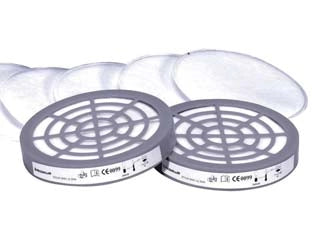 KIT 6 PREFILTRI P2 E 2 ADATTATORI PER MASCHERA M6400 JUPITER  PRE P2    DELTAPLUS