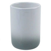 Trade Shop - Bicchiere Portaspazzolini Dentifricio Bianco Grigio Arredo Bagno Accessori 59915 -
