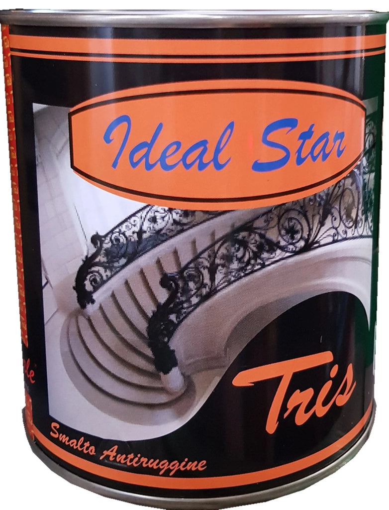 SMALTO ANTIRUGGINE 'TRIS' IDEAL STAR 0,750 lt - Testa di moro - IDEAL STAR