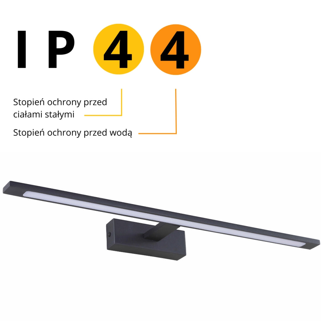 Applique Isla media nera LED 12W 4000K IP44 Light Prestige