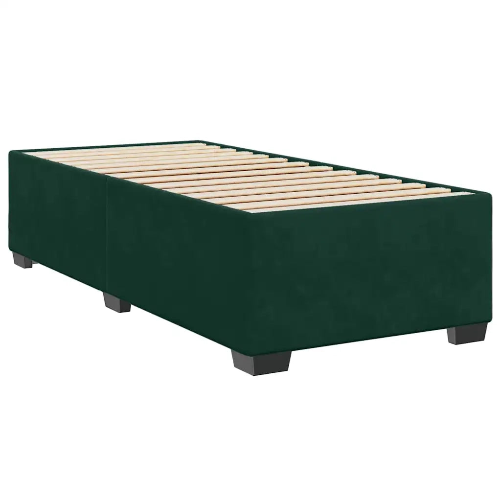 Giroletto a Molle con Materasso Verde Scuro 100x200 cm Velluto 3290849