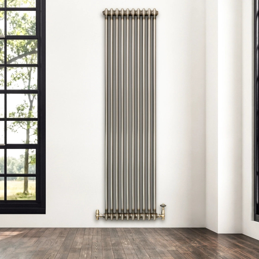 Radiatore 2 Colonne Verticale Metallo Grezzo 1800 x 470 mm TRV