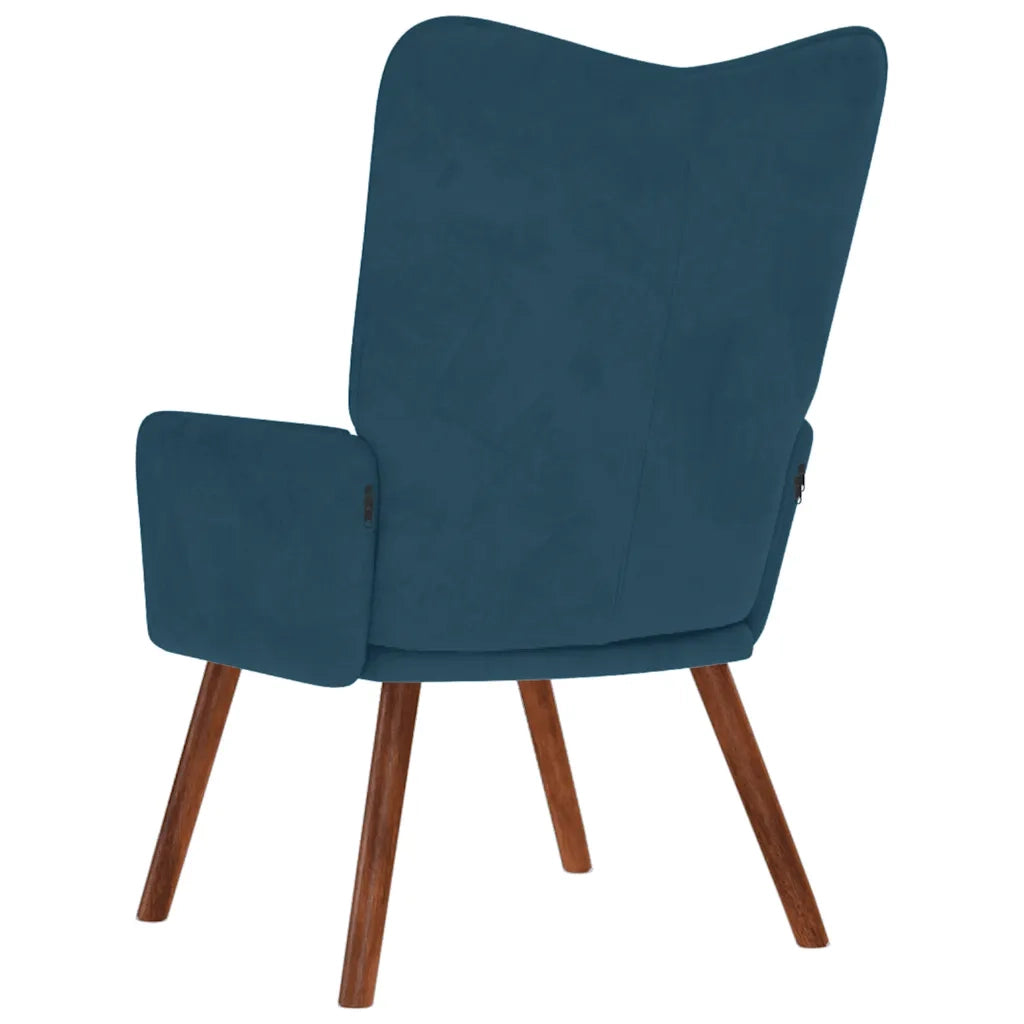 Poltrona Relax Blu in Velluto 4016820