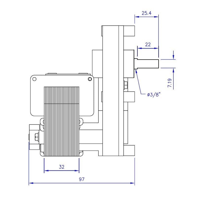 Ricambistufeapellet Motoriduttore Mellor FB1397 2 RPM per stufe a pellet