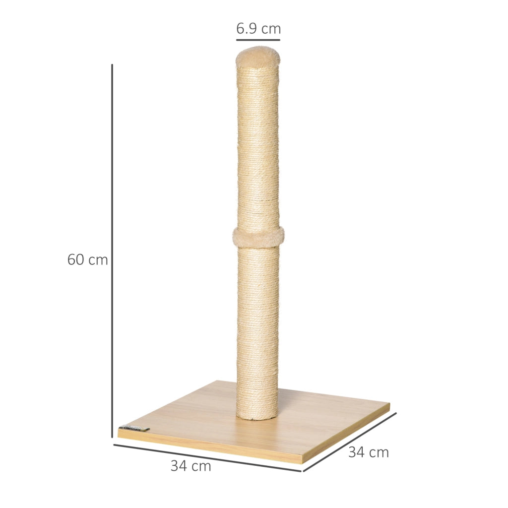 Tiragraffi per Gatti con Palo in Sisal ¨C Xylo ¨C Beige 60 cm