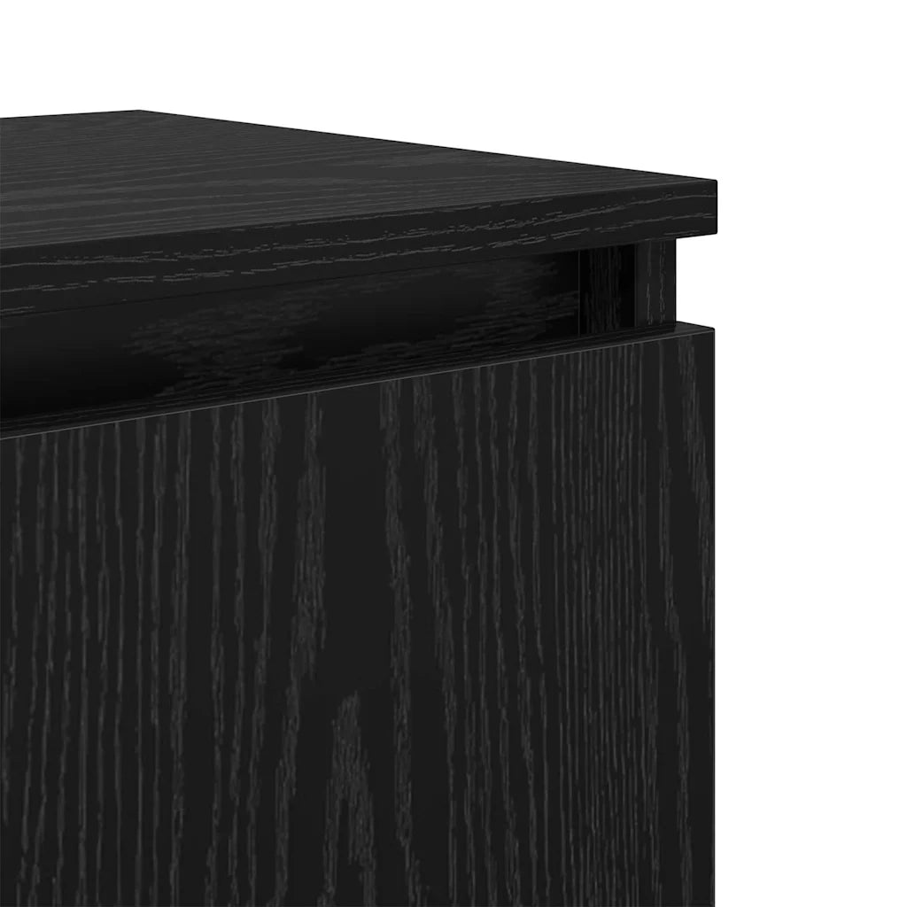 Armadio da Notte Rovere Nero 40 x 30 x 50 cm Legno multistrato 875109