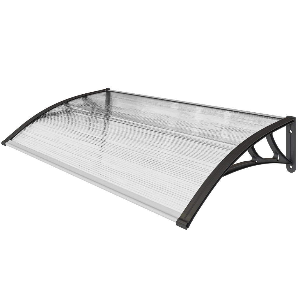 Pensilina Policarbonato ¨C Xylo ¨C Trasparente 110x60x18cm Alluminio Esterno Porte Finestre
