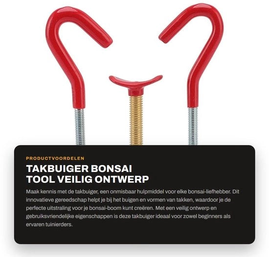 Strumento per Bonsai - Disegno sicuro - Acciaio inossidabile - Piegatura rami - Adatto per appassionati di giardinaggio - 16 x 12 x 3 cm