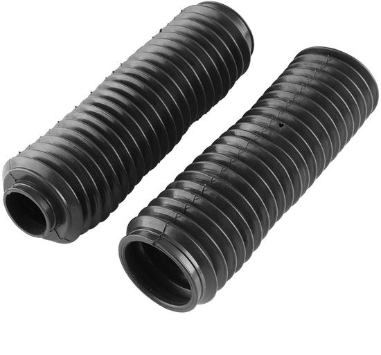 Foglia di gomma - 2 pezzi - Dampiprista - Copertura forcella - 23 cm - Nero - Protezione contro la polvere e le fughe
