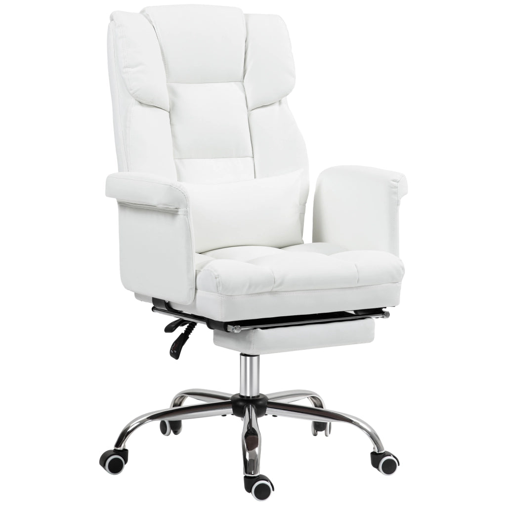 Sedia da Ufficio Ergonomica ¨C zephmum ¨C Bianco, Schienale Regolabile, Altezza 48-56 cm