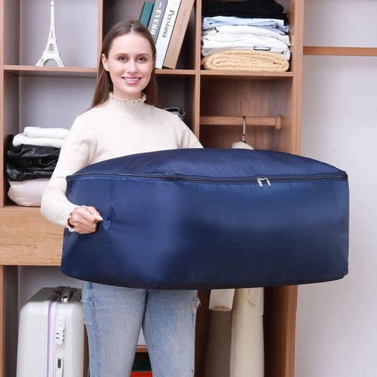 Tas di archiviazione, scatola di archiviazione con coperchio, grande contenitore per abbigliamento, scatole di trasloco, scatole pieghevoli per coperte, coperte, abbigliamento, sottoletto, armadio per abbigliamento