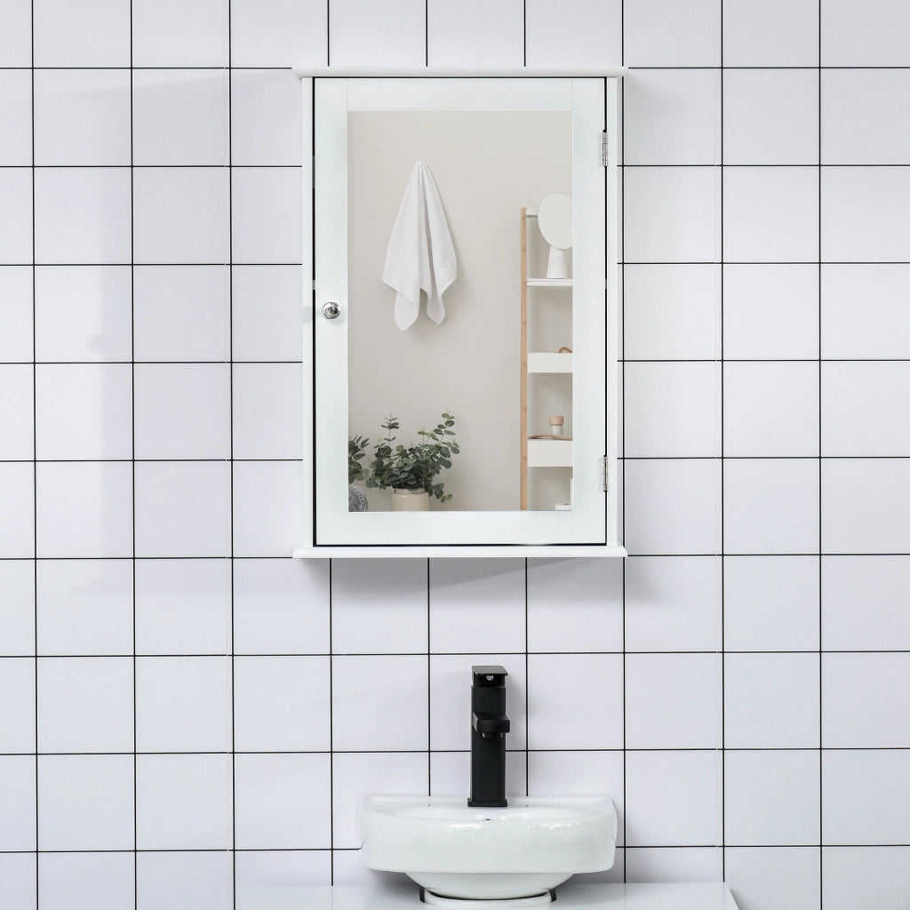 Armadio con Specchio per Bagno ¨C Minimal ¨C Bianco 41x14x60 cm