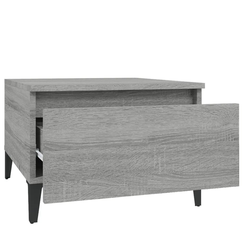 Tavolino-Tavolino da soggiorno-Tavolo Grigio Sonoma 50x46x35 cm in Legno Multistrato 633685