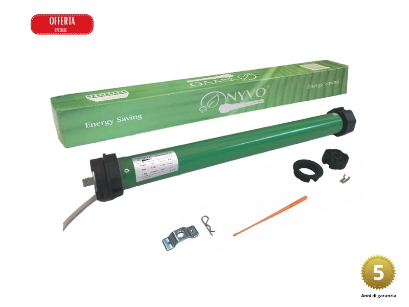 Motore tenda da sole 100 kg - 50 Nm RISPARMIO ENERGETICO Motori per tende da sole Rullo Ogiva 70 mm