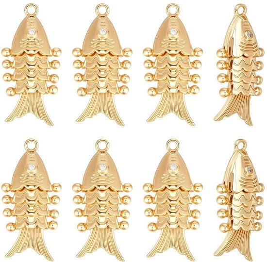 8 Pezzi di Visbedeltre in Ottone per DIY Gioielli