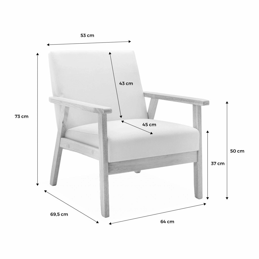 Poltrona scandinava in legno e tessuto, blu smeraldo