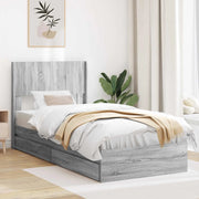 Struttura del letto con stoccaggio e testata Sonoma grigio 3414412