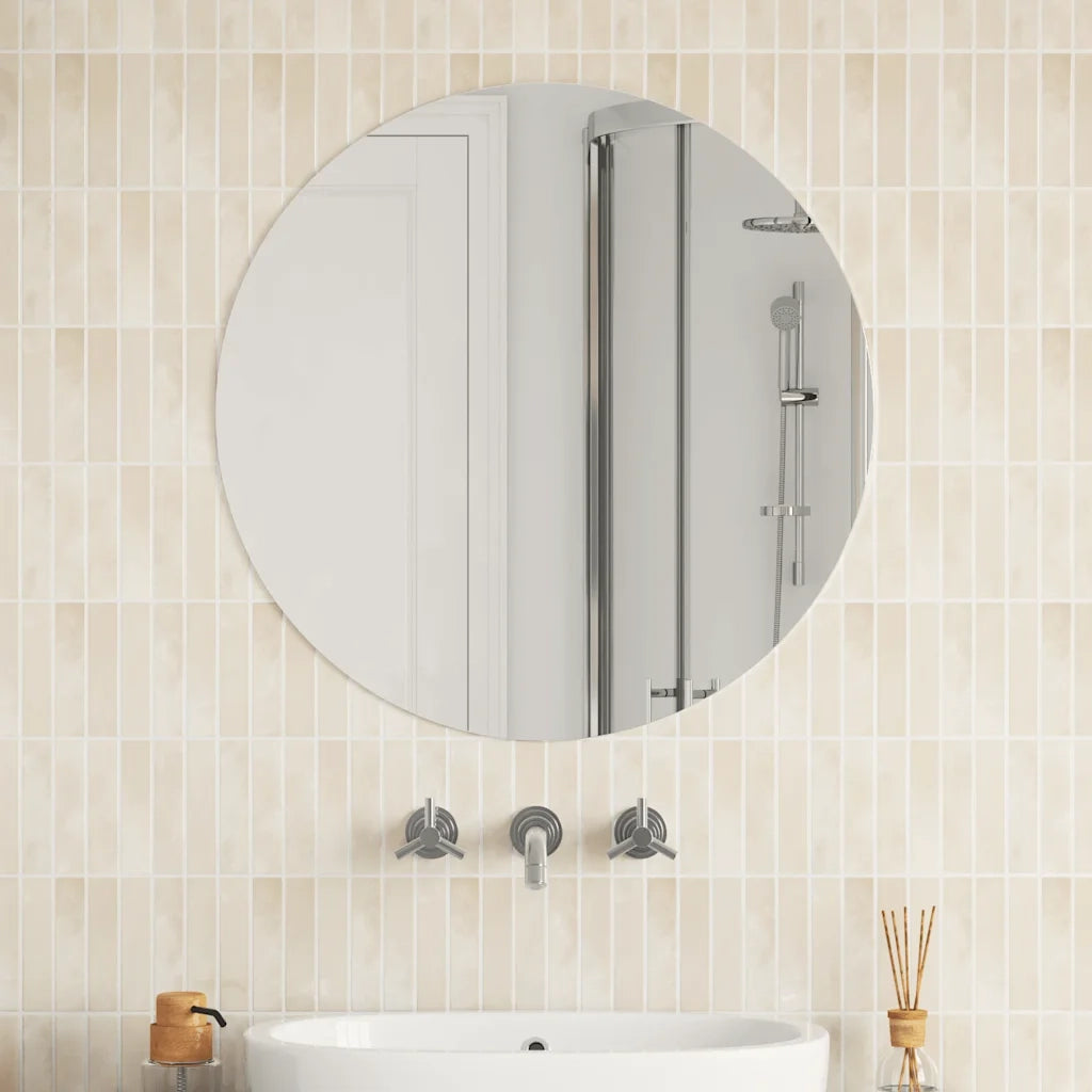 Specchio da Parete 70 cm in Vetro Circolare 245705