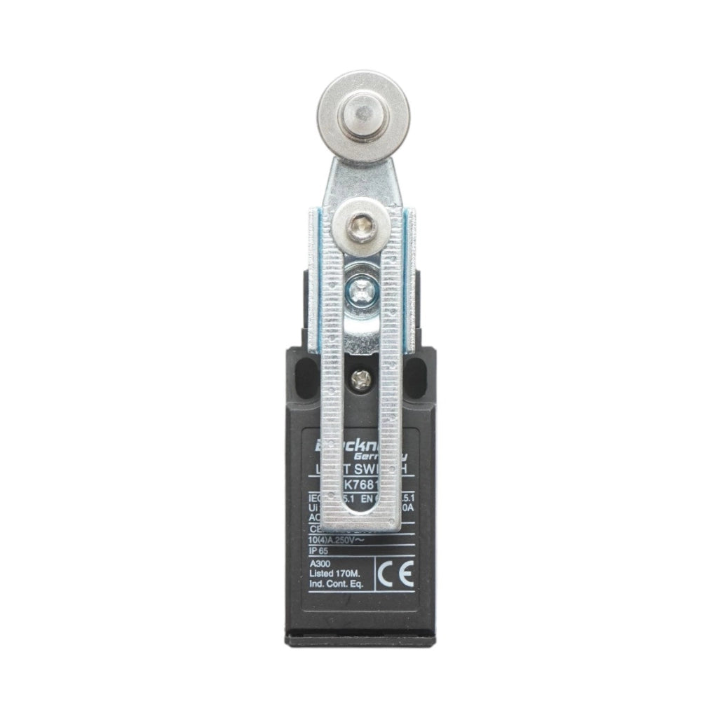 Finecorsa con attuatore a pistone e braccio lungo regolabile 250V/380V, 10A IP65 Breckner Germany