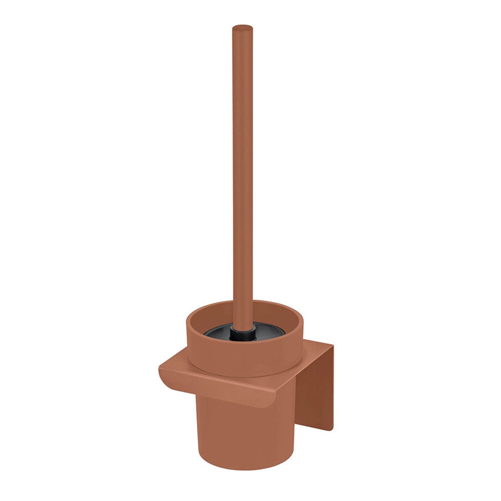 Scopino Wc a muro bagno terracotta in acciaio senza fori Rea
