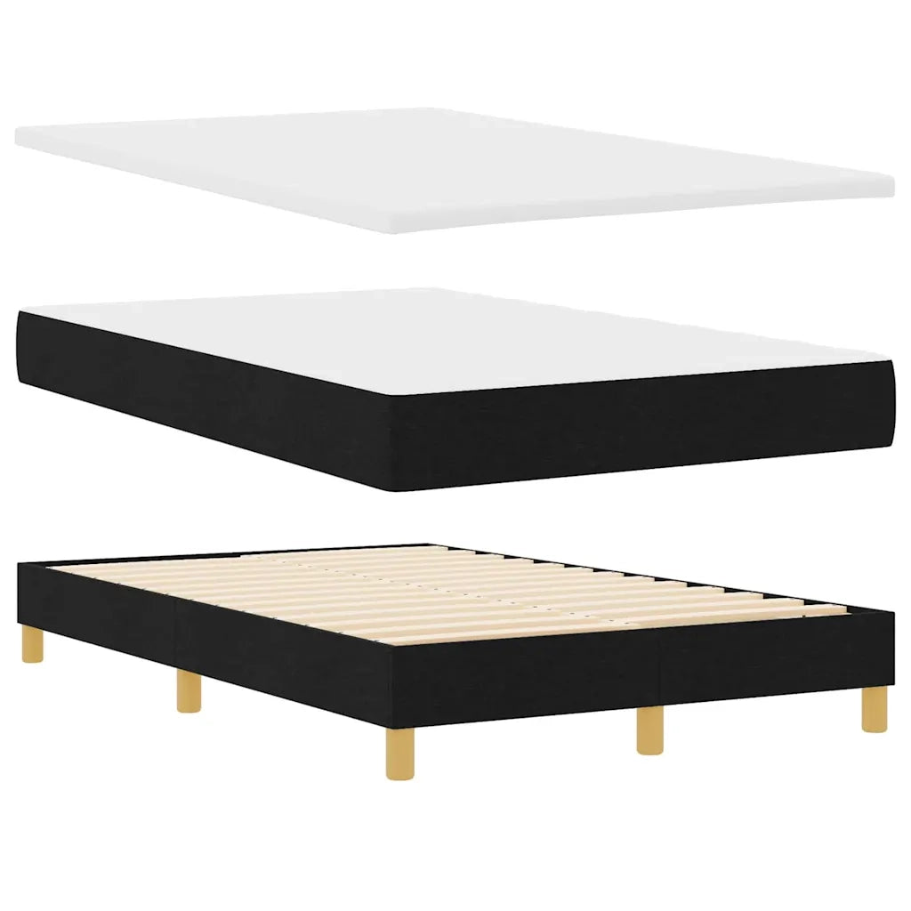Letto a molle con cuscino Nero 120 x 190 cm Tessuto 3338981