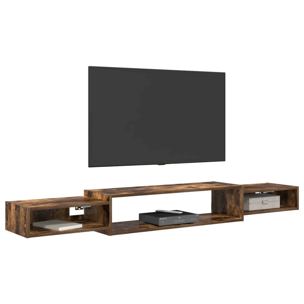 Mobile TV da Parete | Armadietto TV | Mobile Porta TV A Parete | Armadietto TV | Mobile Porta TV Rovere Fumo 180 x 28 x 21 cm