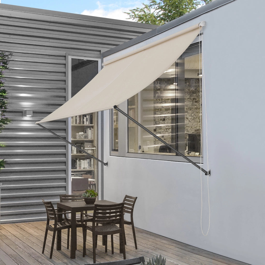 Tenda da Sole per Balcone e Finestre Parasole da Parete 150x120 cm Color Sabbia pro.tec