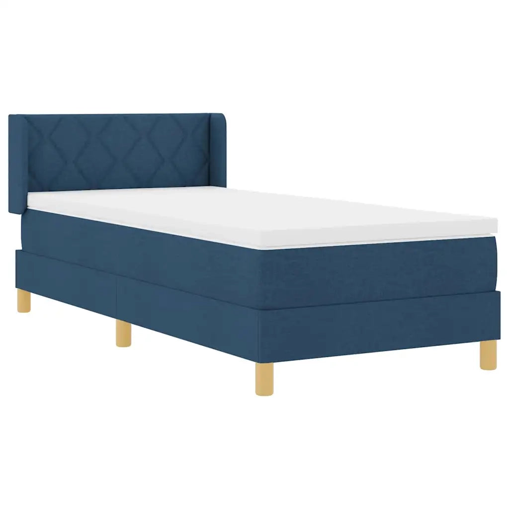 Letto a molle con materasso Blu 200 x 90 cm Poliestere