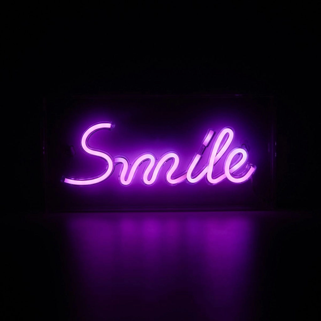 Applique Neon Smile LED rosa plastica Zuma Line