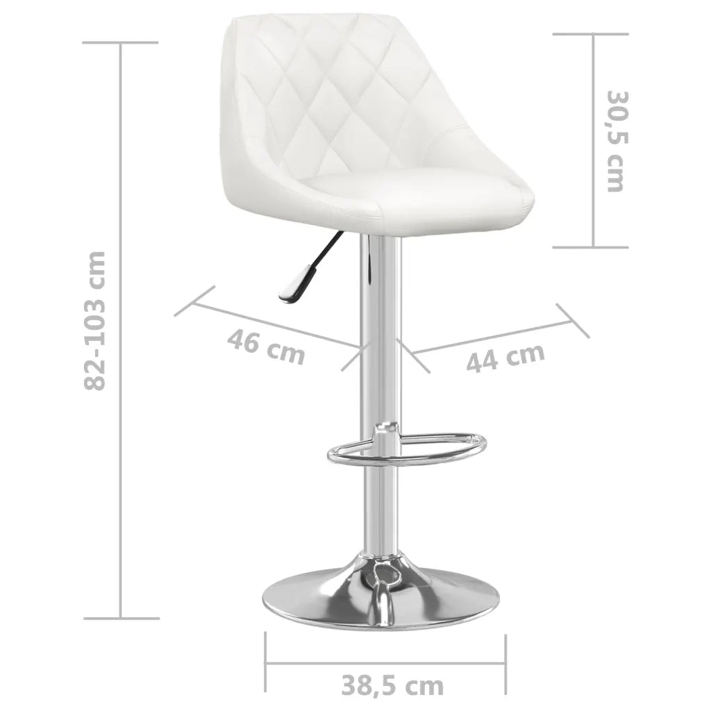 Sgabello da Bar Bianco in Similpelle 335169