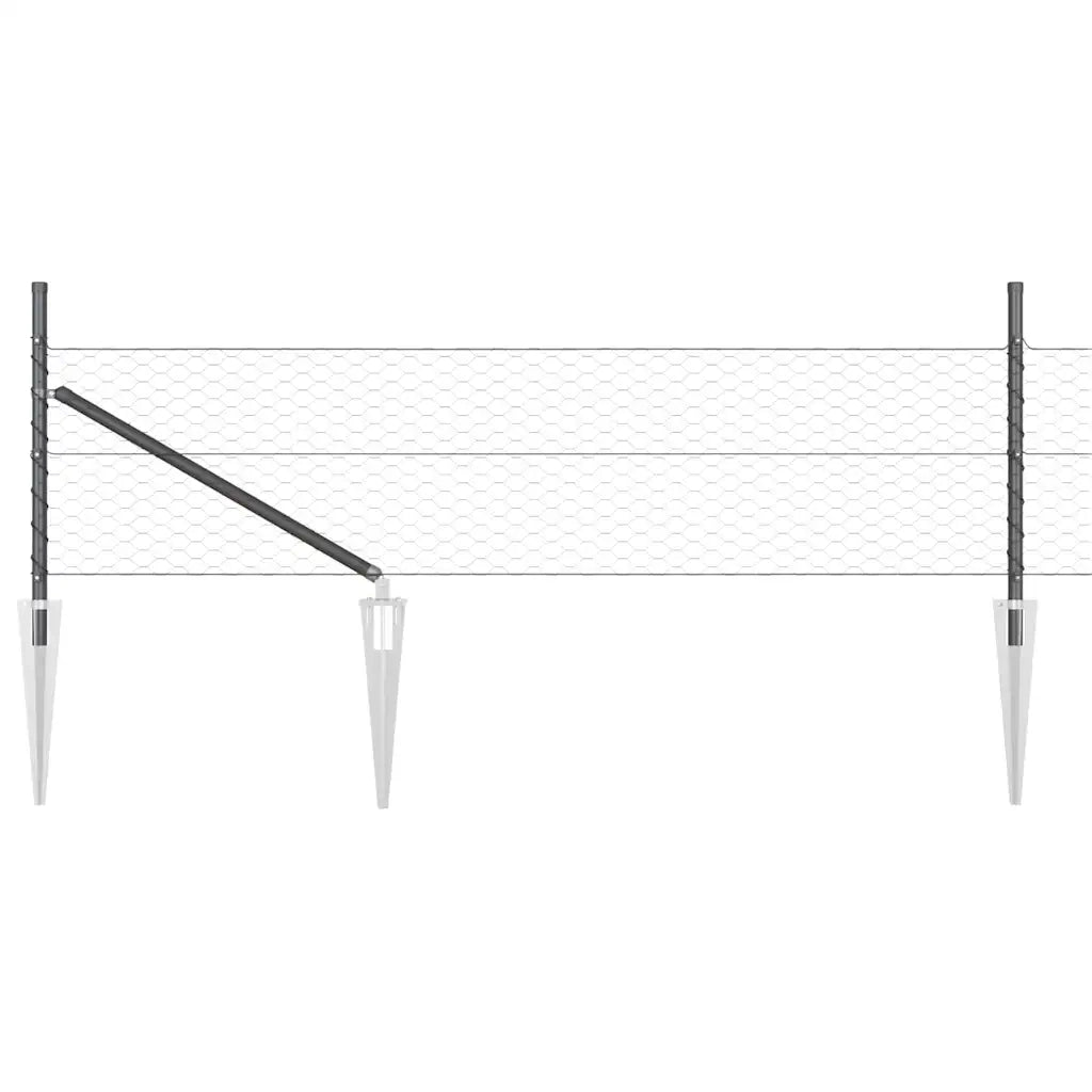 Palo della recinzione Grigio 50 x 0,8 m (rete 36 mm)