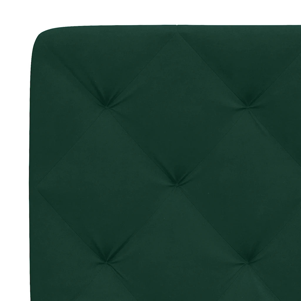 Letto matrimoniale | Letto per adulti | Giroletto senza Materasso Verde Scuro 140x190 cm in Velluto